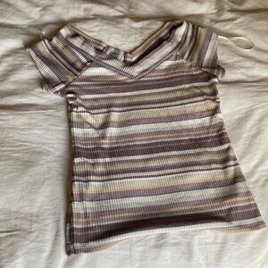 Urban Outfitters BDG Purple V Neck Tee